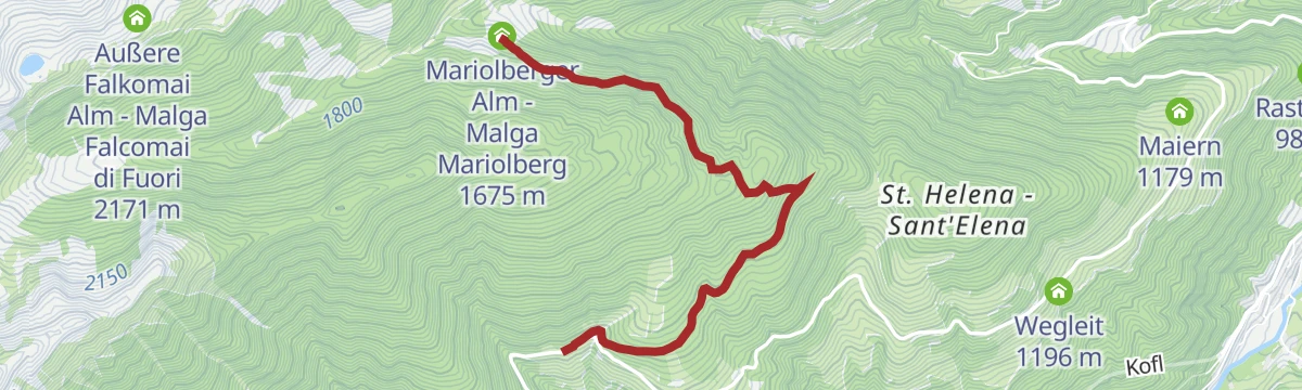 Route map: Escursione alla malga "Mariolberg"